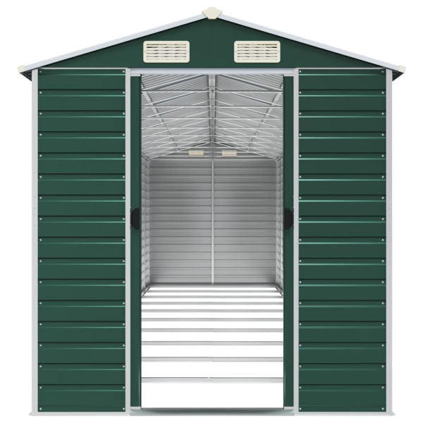 Abrigo de jardim 191x895x198 cm aço galvanizado verde M 5