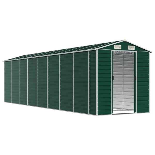 Abrigo de jardim 191x725x198 cm aço galvanizado verde M 3