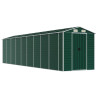 Abrigo de jardim 191x810x198 cm aço galvanizado verde 2