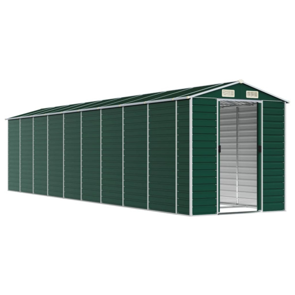 Abrigo de jardim 191x810x198 cm aço galvanizado verde M 3