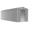 Abrigo de jardim 191x640x198 cm aço galvanizado cinzento-claro 3