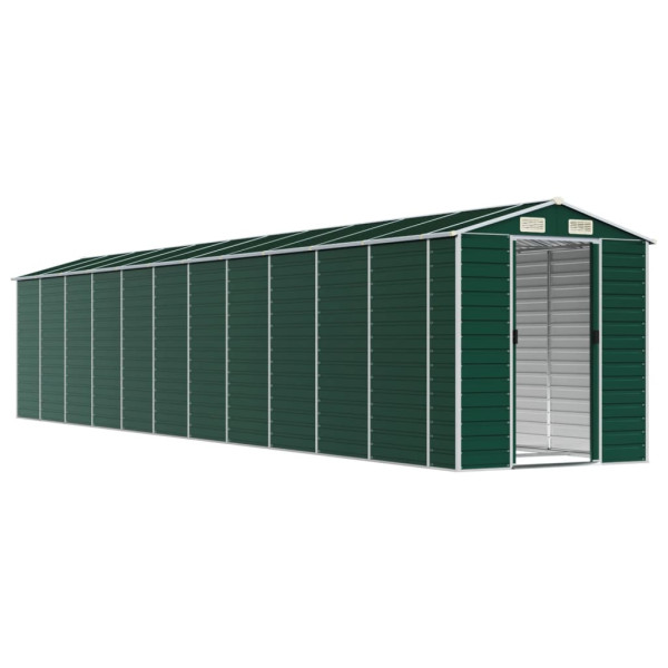 Abrigo de jardim 191x980x198 cm aço galvanizado verde M 3