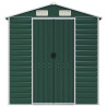 Cobertizo de jardín acero galvanizado verde 191x980x198 cm 4