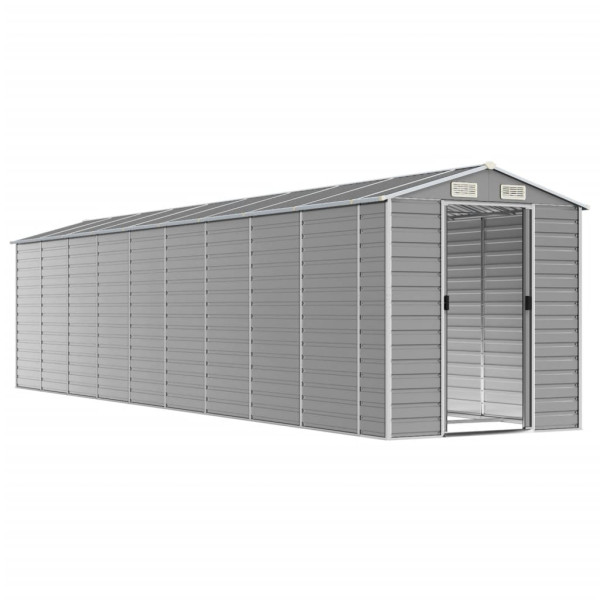 Abrigo de jardim 191x810x198 cm aço galvanizado cinzento-claro M 3