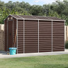 Abrigo de jardim 191x300x198 cm aço galvanizado castanho 1