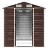 Abrigo de jardim 191x215x198 cm aço galvanizado castanho 4