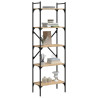 Livraria de 5 prateleiras madeira de carvalho Sonoma 56x31.5x174 cm 3