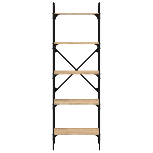 Librería de 5 estantes madera roble Sonoma 56x31.5x174 cm M 4