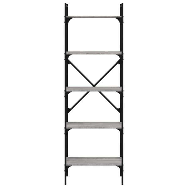 Librería de 5 estantes madera gris Sonoma 56x31.5x174 cm M 4
