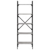 Livraria de 5 prateleiras madeira cinza Sonoma 56x31.5x174 cm 4