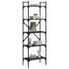 Librería de 5 estantes madera de ingeniería negro 56x31.5x174cm 3