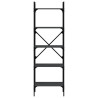 Librería de 5 estantes madera de ingeniería negro 56x31.5x174cm 4