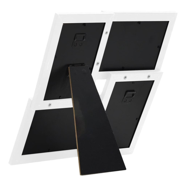 Moldura para 4x(10x15 cm) fotografias MDF branco M 4