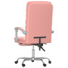 Silla de oficina reclinable masaje cuero sintético rosa 5