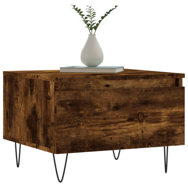 Mesas centro 2 uds madera ingeniería roble ahumado 50x46x35 cm M 3