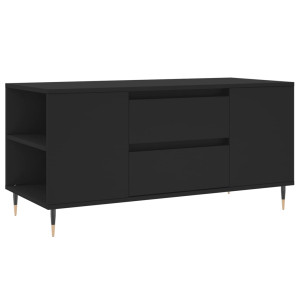 Mesa de centro madera de ingeniería negro 102x44.5x50 cm H