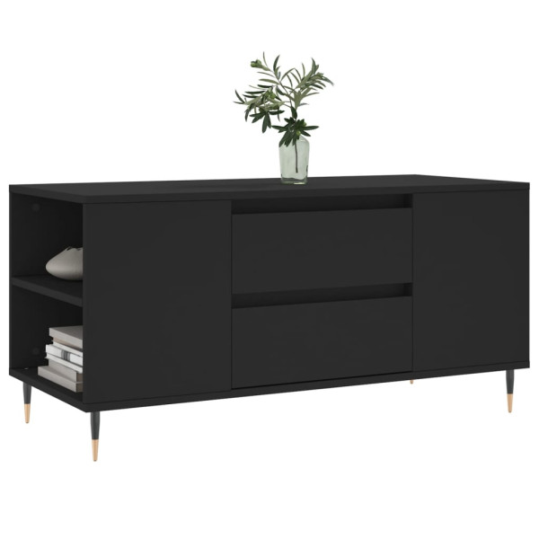 Mesa de centro madera de ingeniería negro 102x44.5x50 cm M 3