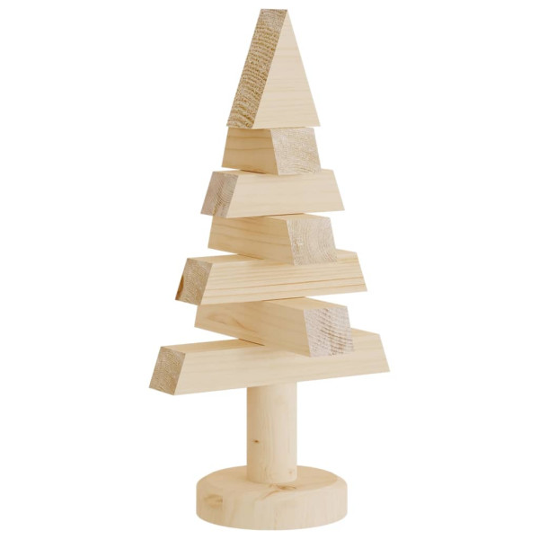 Árboles de Navidad de madera 2 uds madera maciza pino 30 cm M 5