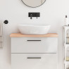 Encimera de baño madera maciza sin tratar 80x30x4 cm 1