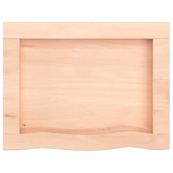 Encimera de baño madera maciza sin tratar 40x30x6 cm M 4
