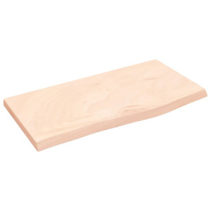 Encimera de baño madera maciza sin tratar 60x30x2 cm H