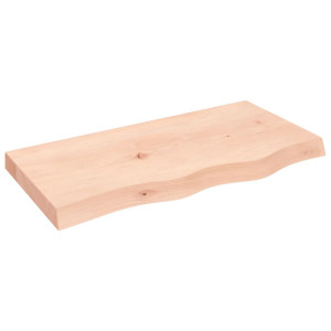 Encimera de baño madera maciza sin tratar 80x40x6 cm H