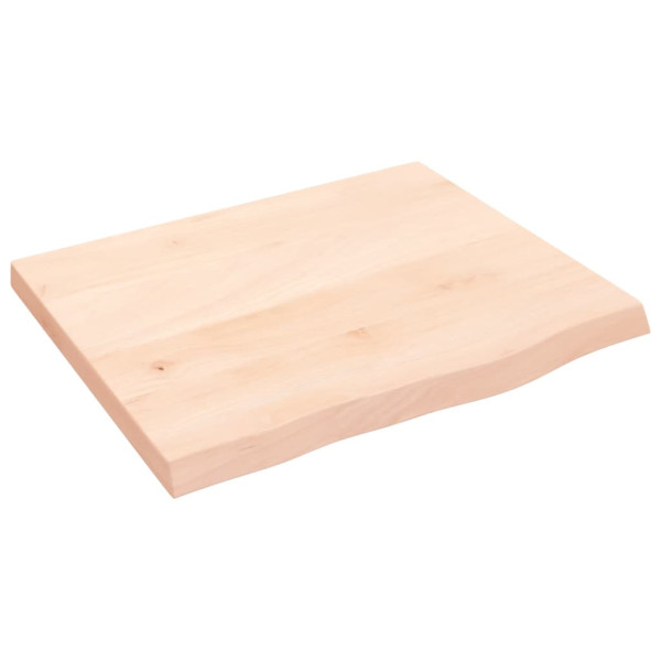 Encimera de baño madera maciza sin tratar 60x40x6 cm M 2