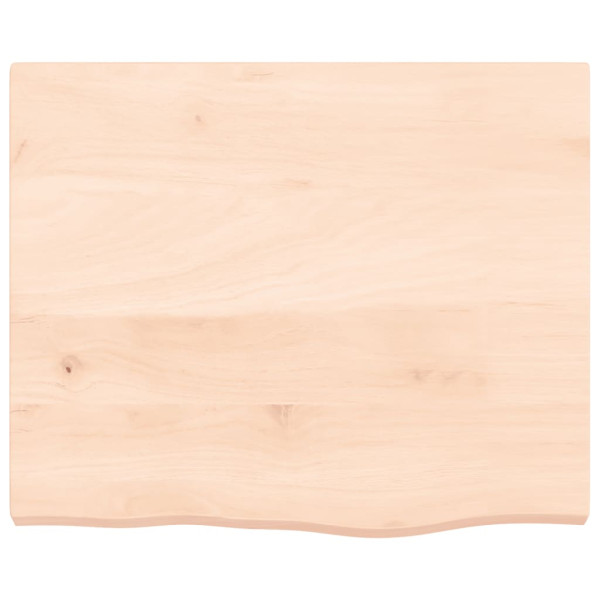 Encimera de baño madera maciza sin tratar 60x40x6 cm M 3