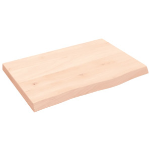 Encimera de baño madera maciza sin tratar 60x40x4 cm H