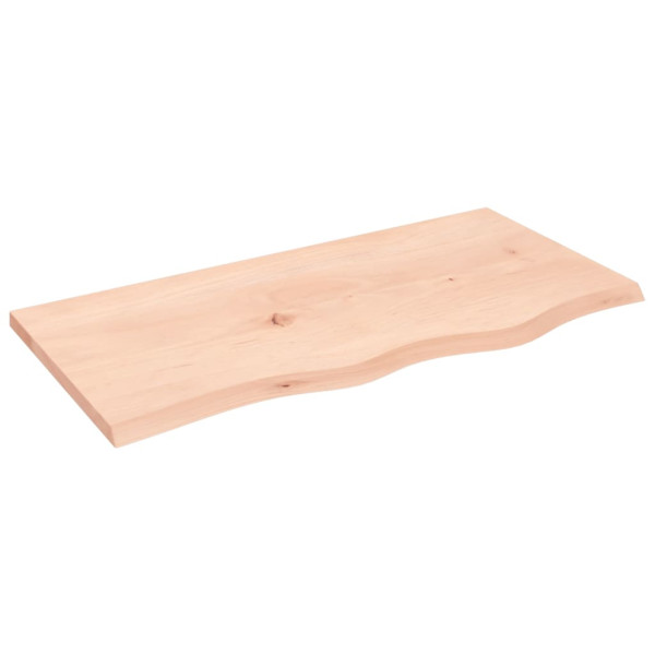 Encimera de baño madera maciza sin tratar 80x40x2 cm M 2