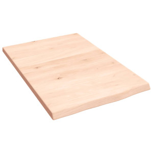 Encimera de baño madera maciza sin tratar 40x60x2 cm H