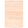 Encimera de baño madera maciza sin tratar 40x60x4 cm 3