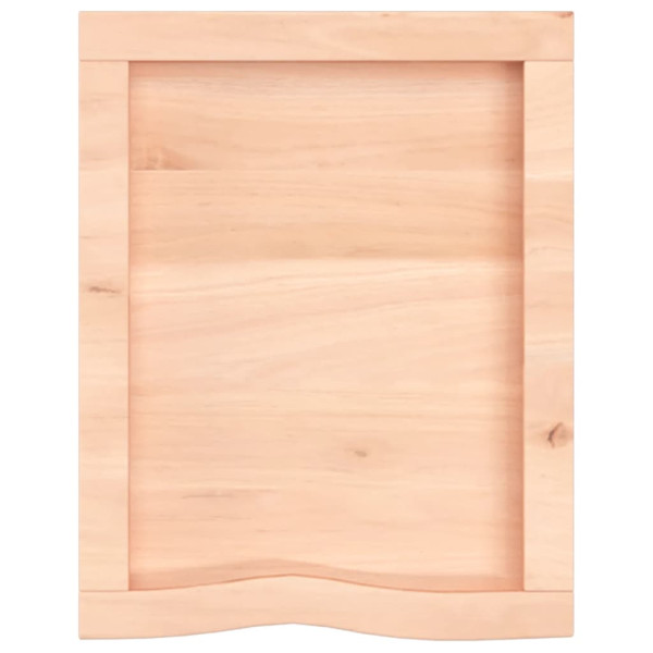 Encimera de baño madera maciza sin tratar 40x50x6 cm M 4