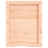 Encimera de baño madera maciza sin tratar 40x50x6 cm 4