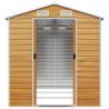 Caseta de jardín acero galvanizado marrón claro 191x300x198 cm 5