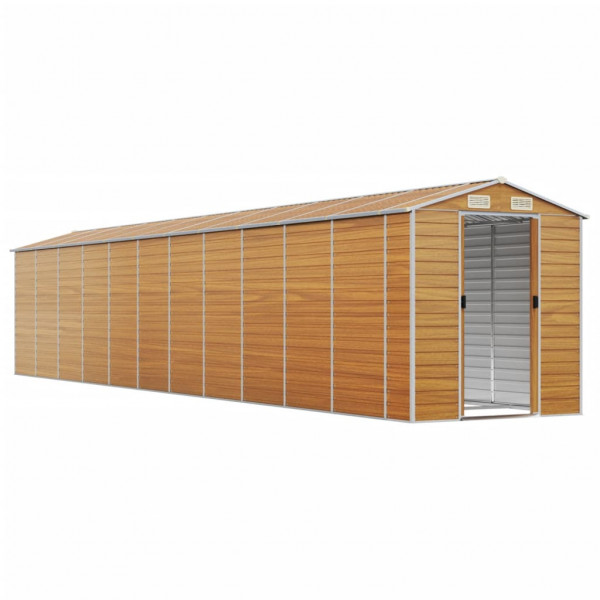 Caseta de jardín acero galvanizado marrón claro 191x980x198 cm M 3