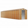 Caseta de jardín acero galvanizado marrón claro 191x980x198 cm 3