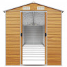 Caseta de jardín acero galvanizado marrón claro 191x980x198 cm 5