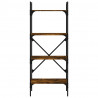 Librería de 4 estantes madera roble ahumado 56x31.5x174 cm 4