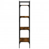 Librería de 4 estantes madera roble ahumado 56x31.5x174 cm 5