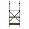Librería de 4 estantes madera marrón roble 56x31.5x138.5 cm 4