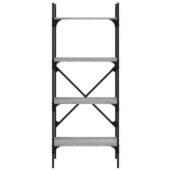 Librería 4 estantes madera gris Sonoma 56x31.5x138.5 cm M 4