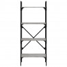 Librería 4 estantes madera gris Sonoma 56x31.5x138.5 cm 4