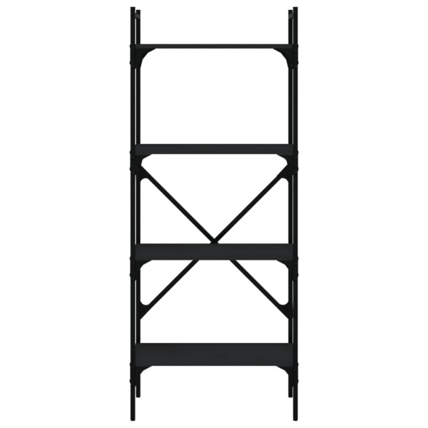 Librería de 5 estantes madera ingeniería negra 56x31.5x138.5 cm M 4