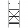 Librería de 5 estantes madera ingeniería negra 56x31.5x138.5 cm 4