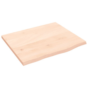 Encimera de baño madera maciza sin tratar 60x40x6 cm H