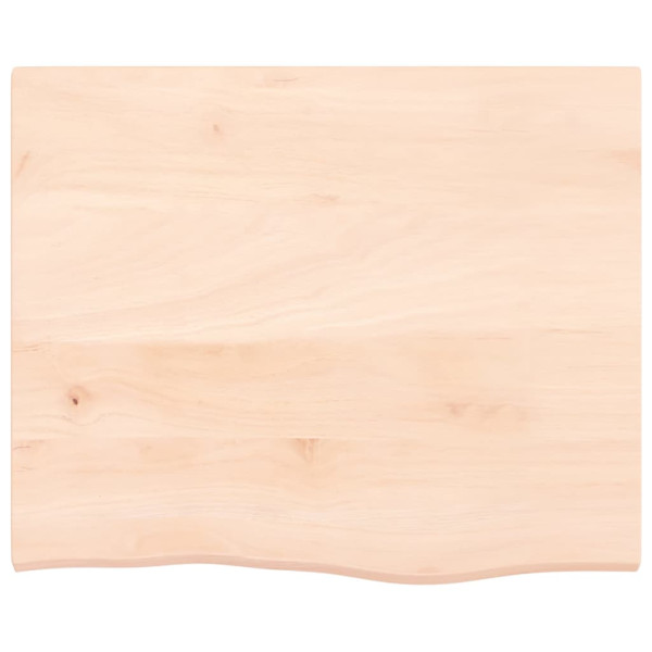 Encimera de baño madera maciza sin tratar 60x40x6 cm M 3