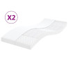 Colchões de espuma 2 pcs 90x200 cm 7 zonas dureza 20 ILD branco 1