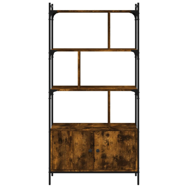 Estante c/ portas 76.5x30x154.5cm deriv.madeira carvalho fumado M 5