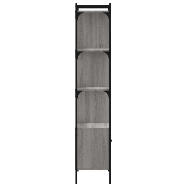 Estante com porta de madeira cinza Sonoma 44.5x30x154.5 cm M 5
